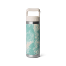 YETI Rambler 18 oz Colour Straw Bottle in Sea View Seafoam Pattern, 18/8 roestvrij staal double-wall vacuum insulated bottle met color-matched Sea View Straw Cap flip-open valve TripleHaul handle wide straw DuraCoat gemarmerd seafoam patroon No Sweat design vaatwasserbestendig BPA vrij, verkrijgbaar bij Revert 95 Haarlem