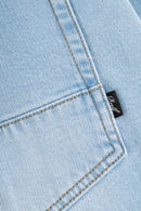 Reell Giant Baggy jeans in Light Blue Stone, oversized baggy fit met ultra-brede pijp, vergrote riemlussen en extra voering achterzakken, verkrijgbaar bij Revert 95 Haarlem