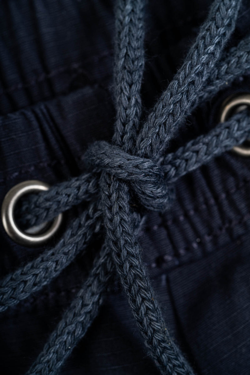 Reell Reflex Easy Cargo Short BR Midnight Indigo – comfortabele cargoshort met stretch, cargozakken en elastische tailleband in indigo blauw