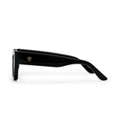 CHPO Brand Bastian zonnebril, 100% gerecycled plastic unisex zonnebril met hoekig modern frame en UV400 bescherming verkrijgbaar in Black Black Green Green en Black Light Orange, verkrijgbaar bij Revert 95 Haarlem