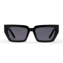 CHPO Brand Bastian zonnebril, 100% gerecycled plastic unisex zonnebril met hoekig modern frame en UV400 bescherming verkrijgbaar in Black Black Green Green en Black Light Orange, verkrijgbaar bij Revert 95 Haarlem