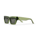 CHPO Brand Bastian zonnebril, 100% gerecycled plastic unisex zonnebril met hoekig modern frame en UV400 bescherming verkrijgbaar in Black Black Green Green en Black Light Orange, verkrijgbaar bij Revert 95 Haarlem