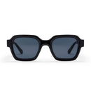 CHPO Brand The AK zonnebril, 100% gerecycled plastic bijna hexagonaal montuur medium fit unisex met UV400 bescherming in Black Black en Moss Green Black colorways, verkrijgbaar bij Revert 95 Haarlem

