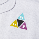 HUF Prism TT PO Hoodie in Heather Grey met multicolor Prism Triple Triangle logo op de linkerborst en rug, verkrijgbaar bij Revert 95 Haarlem