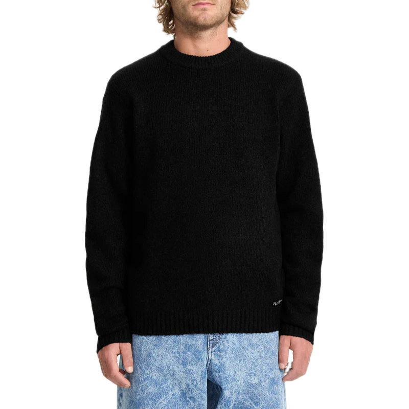 Volcom Edmonder II Sweater Black – zwarte sweater in katoenmix met regular fit en subtiele Volcom-branding