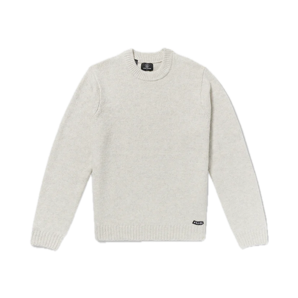 Volcom Edmonder II Sweater Dirty White – sweater in katoenmix in dirty white met regular fit en subtiele branding