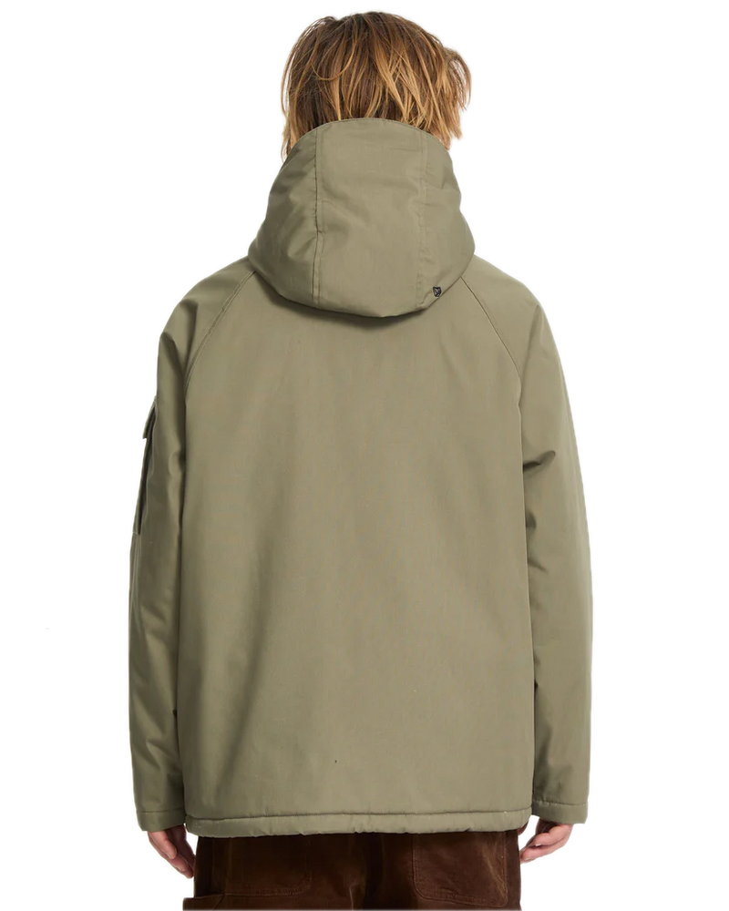 Volcom Stoke Stone II 10K Jacket Wintermoss – waterdicht winterjack in Wintermoss groen met capuchon, voering en subtiele Volcom-branding