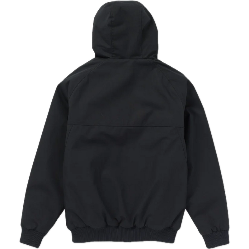 Volcom Hernan 10K Jacket Black Rinsed – waterdicht jack in zwart met voering, capuchon, ritssluiting en subtiele Volcom-branding