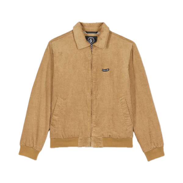 Volcom Kurtis Jacket – gevoerd canvas jack met kraag, ritssluiting, zakken en subtiele Volcom-branding
