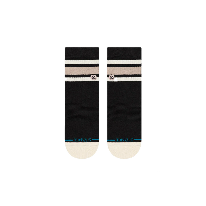 Stance Boyd Quarter Stringgrey – grijze quarter sokken met streeppatroon, medium cushioning en Stance-logo