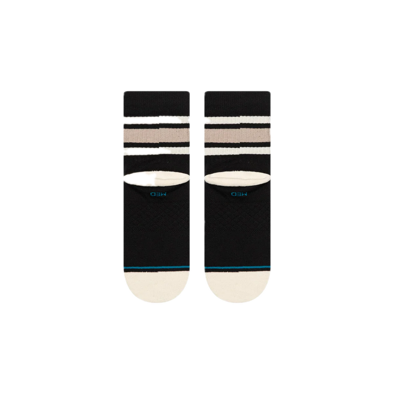 Stance Boyd Quarter Stringgrey – grijze quarter sokken met streeppatroon, medium cushioning en Stance-logo