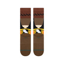 Stance x Toy Story Woody Crew Socks Brown, crew sokken van combed cotton blend met Woody design en versterkte hiel en teen, verkrijgbaar bij Revert 95 Haarlem
