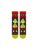 Stance Grinch Sweater Crew Sock in zwart, productfoto 2