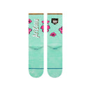 AriZona Iced Tea x Stance 99 Cents Crew sok in Jade met AriZona kleurenschema en crew hoogte, verkrijgbaar bij Revert 95 Haarlem
