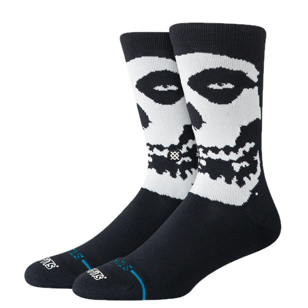 Stance x Misfits Beware Crew Black – zwarte crew sokken met iconische Misfits Beware print en Stance branding