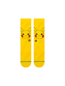 Stance Pikachu Bolt Crew Sock in geel, productfoto 2