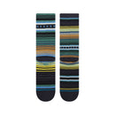 Stance Curren St Crew Sock Deep Teal met Southwestern-geïnspireerde strepen en multicolour accenten, verkrijgbaar bij Revert 95 Haarlem