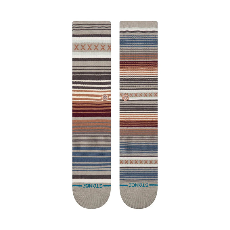 Stance Curren ST Crew Multi – meerkleurige gestreepte crew sokken van katoenblend met medium cushioning en versterkte hiel en teen