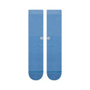 Stance Icon Pop Crew Sock Capri Blue met kleuraccent bij de enkel en combed cotton blend constructie, verkrijgbaar bij Revert 95 Haarlem