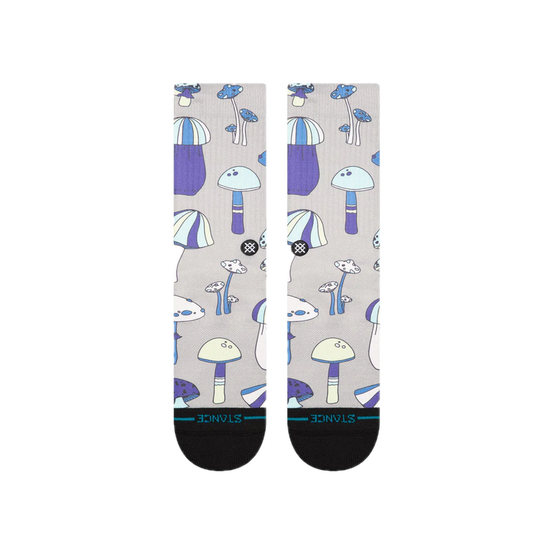 Stance Microbial Crew Stringgrey – grijze antimicrobiële sokken van Stance met medium cushioning en versterkte zones