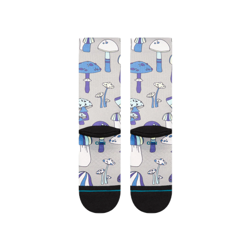 Stance Microbial Crew Stringgrey – grijze antimicrobiële sokken van Stance met medium cushioning en versterkte zones