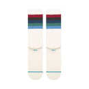 Stance Maliboo Crew Sock Canvas met minimale strepen en combed cotton blend constructie, verkrijgbaar bij Revert 95 Haarlem