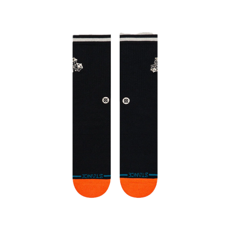 Stance High Roller Crew Black – zwarte crew sokken met casino-thema graphic en Stance branding