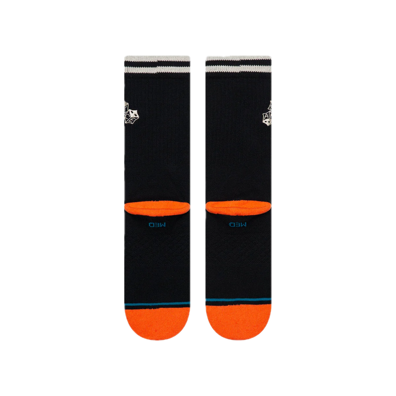 Stance High Roller Crew Black – zwarte crew sokken met casino-thema graphic en Stance branding