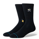 Stance Extra Dirty Crew Socks Black, crew sokken van combed cotton blend met rauwe grungy uitstraling, verkrijgbaar bij Revert 95 Haarlem