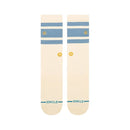 Stance Got Sol Crew Socks Canvas, crew sokken van combed cotton blend met zon-geïnspireerd design en geborduurde zonnen, verkrijgbaar bij Revert 95 Haarlem