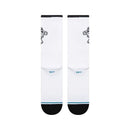 Stance High Quality Low Class Crew Socks White, crew sokken van combed cotton blend met humoristische martiniglas graphic, verkrijgbaar bij Revert 95 Haarlem
