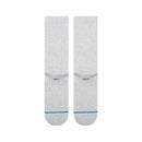 Stance Hit Me Crew Socks Heather Grey, crew sokken van combed cotton blend met kaart-geborduurd diamantmotief, verkrijgbaar bij Revert 95 Haarlem