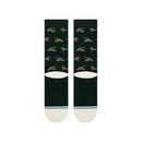 Stance Huntin Crew Pine – groene crew sokken met gestreept design, medium cushioning en versterkte hiel en teen