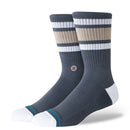 Stance Signature Boyd Crew Socks Turbulence, crew sokken van zachte cotton blend met Y-gore heel seam en targeted cushioning, verkrijgbaar bij Revert 95 Haarlem
