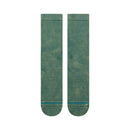 Stance Signature Wash Crew Socks Teal, crew sokken met vintage wasbehandeling en cyaanblauwe accentlijn, verkrijgbaar bij Revert 95 Haarlem
