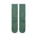 Stance Signature Wash Crew Socks Teal, crew sokken met vintage wasbehandeling en cyaanblauwe accentlijn, verkrijgbaar bij Revert 95 Haarlem
