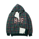 HUF Arch Plaid Full-Zip Heavyweight Hoodie in de kleur Forest, verkrijgbaar bij Revert 95 Haarlem