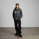HUF Arch Plaid Full-Zip Heavyweight Hoodie in de kleur Forest, verkrijgbaar bij Revert 95 Haarlem