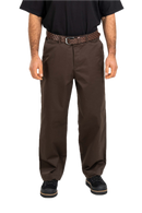 Reell Loose Flex Chino PC broek in Chocolate Brown, loose fit chino van dubbel geverfd polycotton met chino-details en subtiele Reell branding, verkrijgbaar bij Revert 95 Haarlem