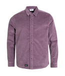 Reell Strike Shirt Baby Cord Purple, overhemd van 100% cotton 16-wale corduroy met rechte pasvorm en geweven label op de schouder, maten S-XL, verkrijgbaar bij Revert 95 Haarlem