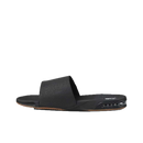 Reef Fanning Slide heren slipper in Black/Silver met verstelbare waterbestendige strap, compression molded EVA voetbed met airbag en ingebouwde flesopener, verkrijgbaar bij Revert 95 Haarlem