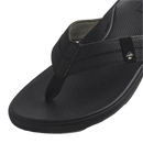 Reef Cushion Phantom 2.0 LE heren slipper in Black met full grain leather strap, padded jersey voering en anatomisch cushion rebound voetbed, verkrijgbaar bij Revert 95 Haarlem