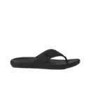 Reef Cushion Phantom 2.0 LE heren slipper in Black met full grain leather strap, padded jersey voering en anatomisch cushion rebound voetbed, verkrijgbaar bij Revert 95 Haarlem