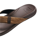 Reef Cushion Phantom 2.0 LE heren slipper in Brown/Tan met full grain leather strap, padded jersey voering en anatomisch cushion rebound voetbed, verkrijgbaar bij Revert 95 Haarlem