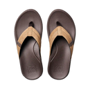 Reef Cushion Phantom 2.0 LE heren slipper in Brown/Tan met full grain leather strap, padded jersey voering en anatomisch cushion rebound voetbed, verkrijgbaar bij Revert 95 Haarlem