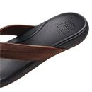 Reef Cushion Phantom 2.0 LE heren slipper in Brown/Black met full grain leather strap, padded jersey voering en anatomisch cushion rebound voetbed, verkrijgbaar bij Revert 95 Haarlem