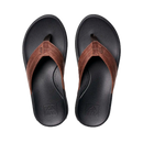 Reef Cushion Phantom 2.0 LE heren slipper in Brown/Black met full grain leather strap, padded jersey voering en anatomisch cushion rebound voetbed, verkrijgbaar bij Revert 95 Haarlem