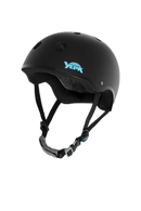 Yepa T-Shell Pro Helmet in Matte Black/Teal van Tony Hawk, pro skatehelm met inset EPS foam, drielaags binnenbekleding en handtekening Tony Hawk, gecertificeerd voor skate en fiets, verkrijgbaar bij Revert 95 Haarlem