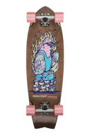 Globe Sun City Cruiser in Flamin Galah, 30 inch swallow-tail cruiser van Resin-7 maple met Flamin Galah graphic van Brent Biffy Smith, Tensor trucks en 62mm/78A wielen, verkrijgbaar bij Revert 95 Haarlem
