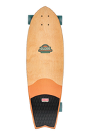 Globe Sun City La Tigra Cruiser Complete, compact surf-geïnspireerd swallow-tail cruiserboard met Resin-7 hard rock maple deck en Tensor alloy trucks, 30 inch, verkrijgbaar bij Revert 95 Haarlem